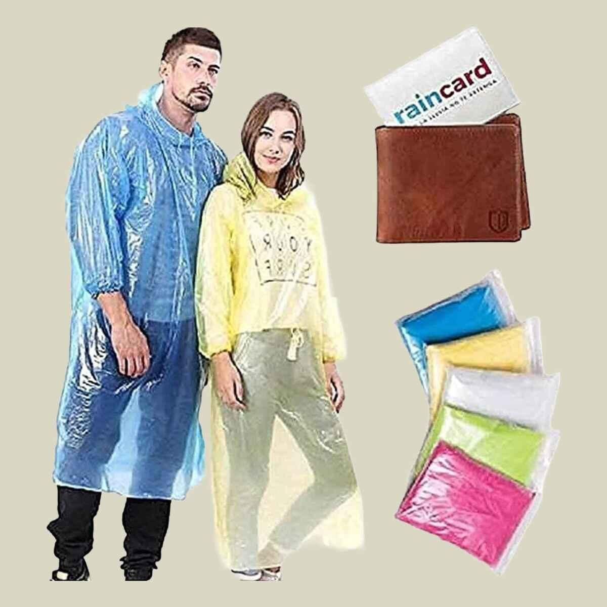 Knee Length Solid Color Raincard Pack of 2