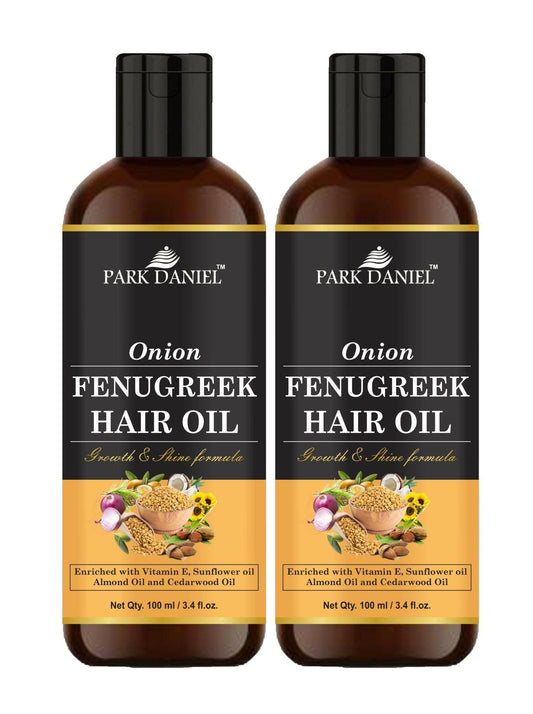 Park Daniel Premium Onion Fenugreek Hair Oil Enriched With Vitamin E - For Hair Growth & Shine