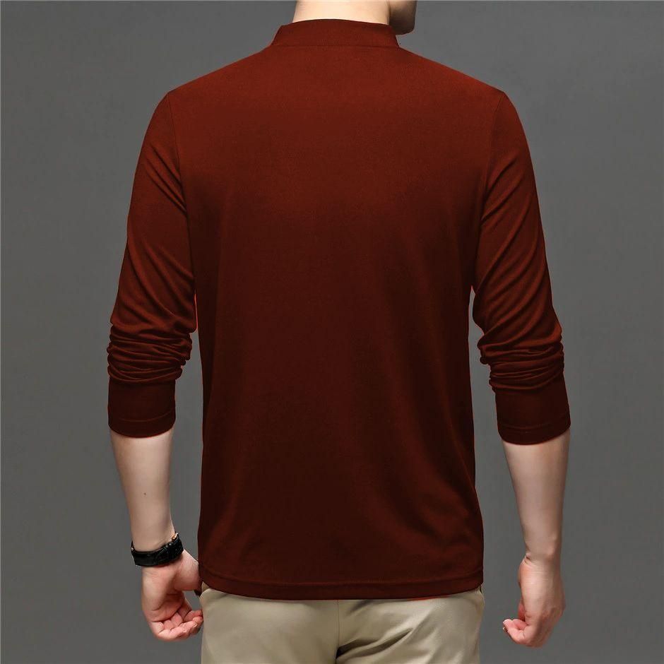 Clafoutis Polyester Solid Full Sleeves Mens Stylish Neck T-Shirt