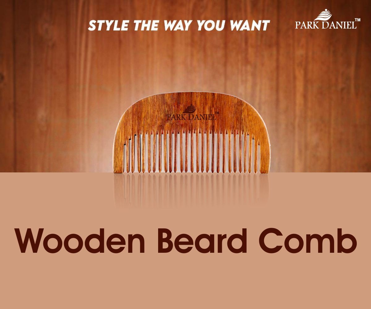 Handcrafted Wooden Beard Comb - Compact & Light Weight Pack Of 4 Combs