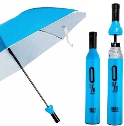 Assorted Color Folding Umbrella with Bottle Cover