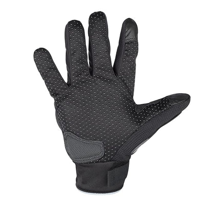 Steelbird Polyester Full Finger Bike Riding Gloves With Touch Screen Sensitivity At Thumb & Index Finger, Protective Off-Road Motorbike Racing (Medium, Black Grey, Cycling)