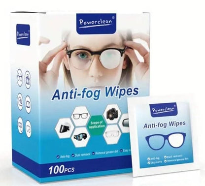 Anti Fog Wipes | Cleaner Lens Wipes, Eye Glasses Cleaner Wipes (100 pcs)