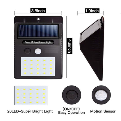 Security Light- 20 LED Bright | Outdoor Security Lights with Motion Sensor