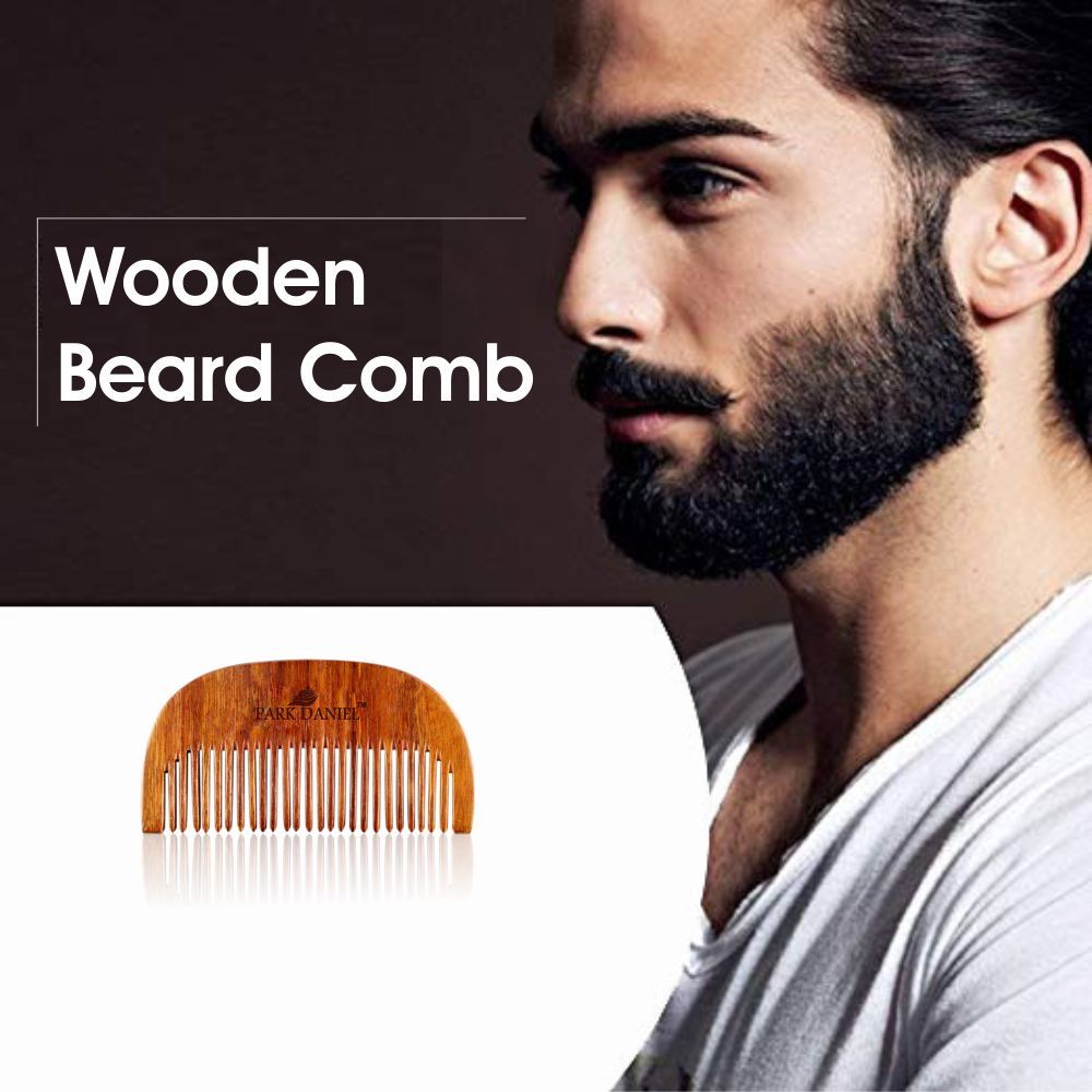 Handcrafted Wooden Beard Comb - Compact & Light Weight Pack Of 4 Combs